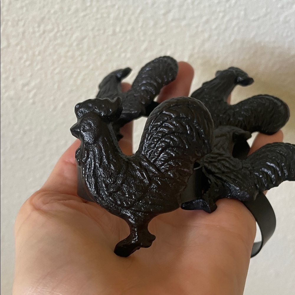 Set of 4 Rooster Napkin Rings